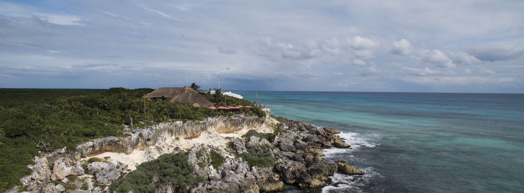 Coastal Rock Outcropping Drone Photo