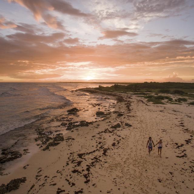 Sunset Drone Beach Shot