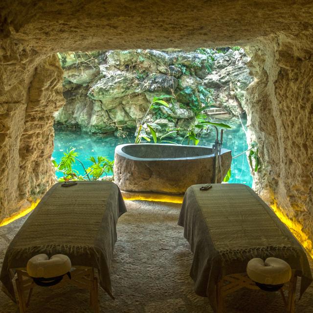 The Spa carved in a rock
