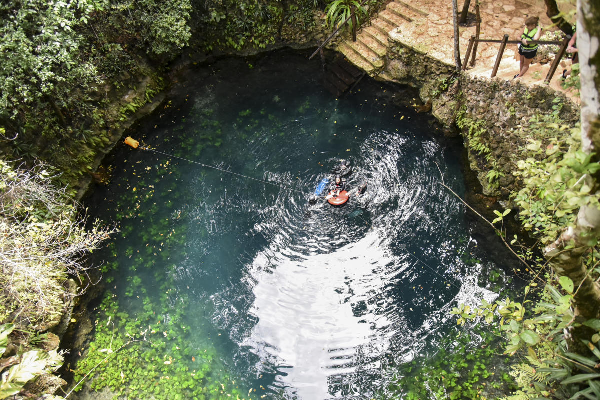 Swimmer in Cenote