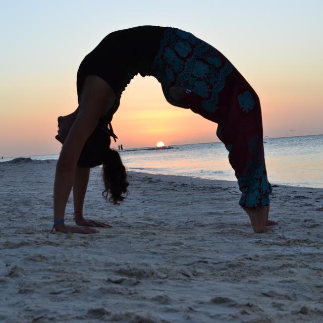 Beach Yoga at Sunset