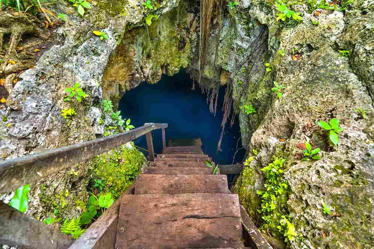Cenote on the Cenotes Route of Puerto Morelos