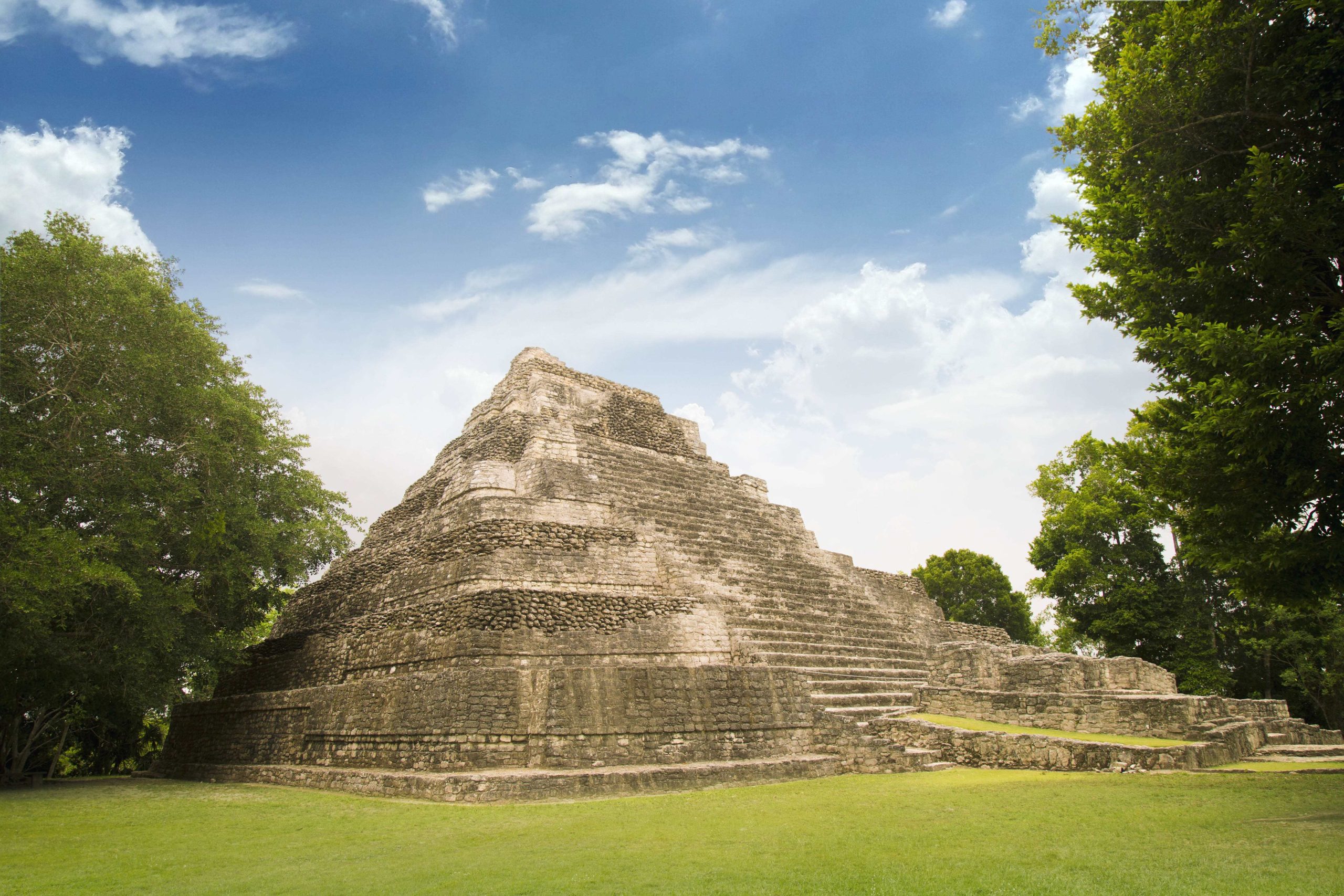 Pyramid at the Chacchoben archaeological site